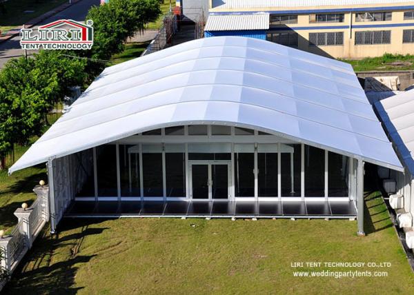 Quality Arch Large White Tent With Glass Wallss And Doors For Elegant multiply Outdoor Events for sale