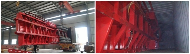 2 3 4 Axle Hydraulic Low Bed Trailer For Bulldozer Transport