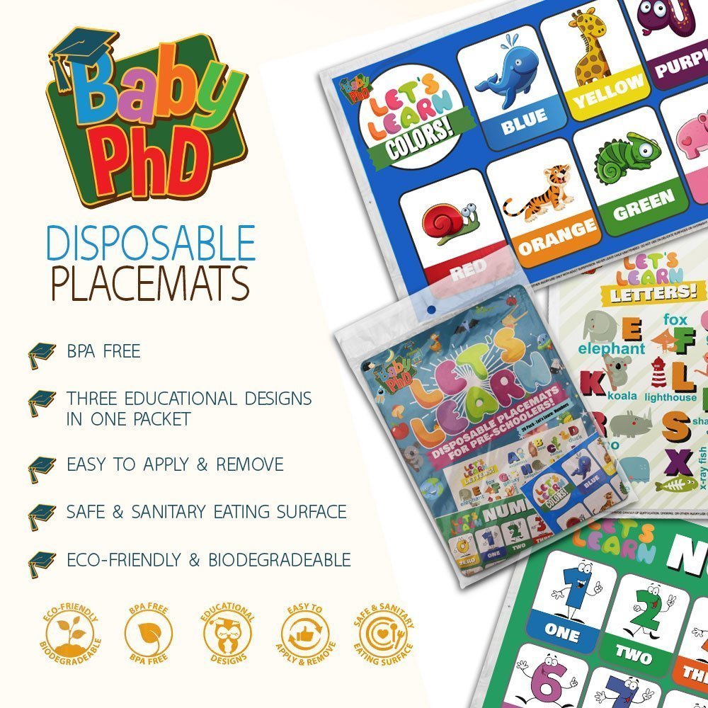 60 Disposable Table Topper Placemats for Baby and Toddler