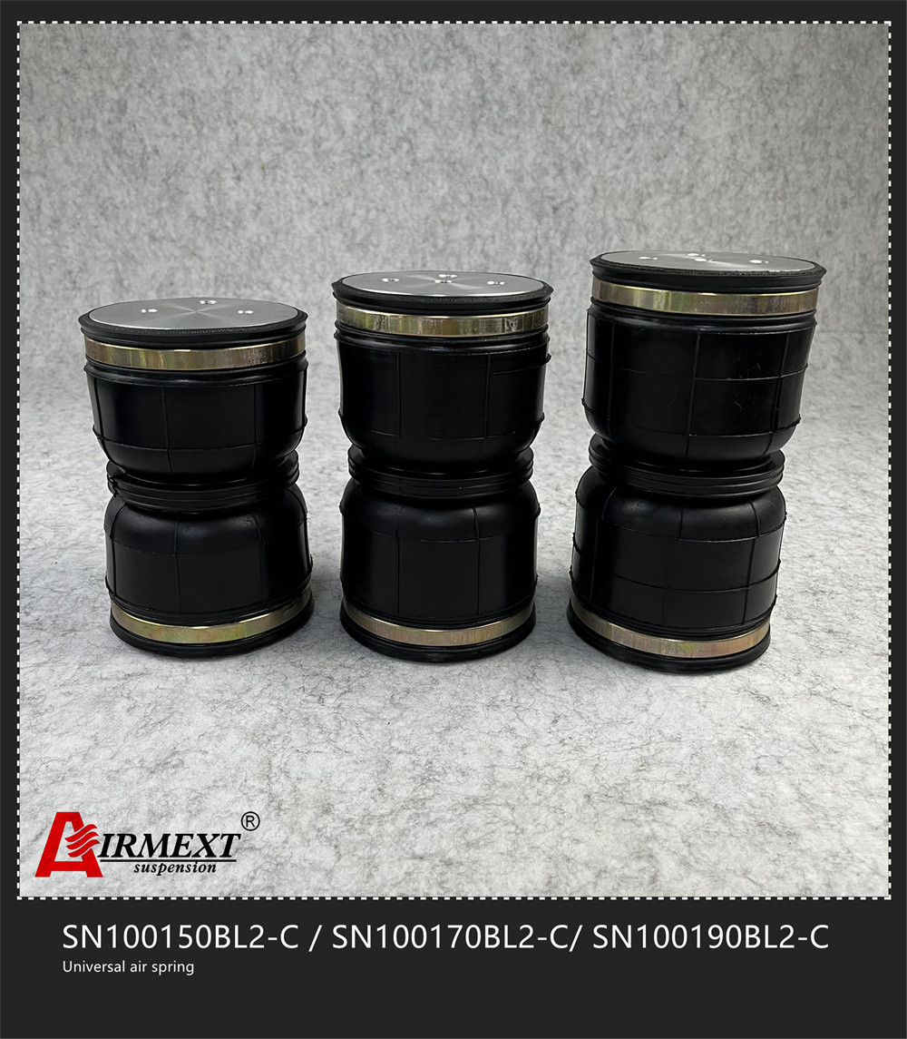 Double Convoluted Rubber Airbag Shock Absorber SN100170BL2-C