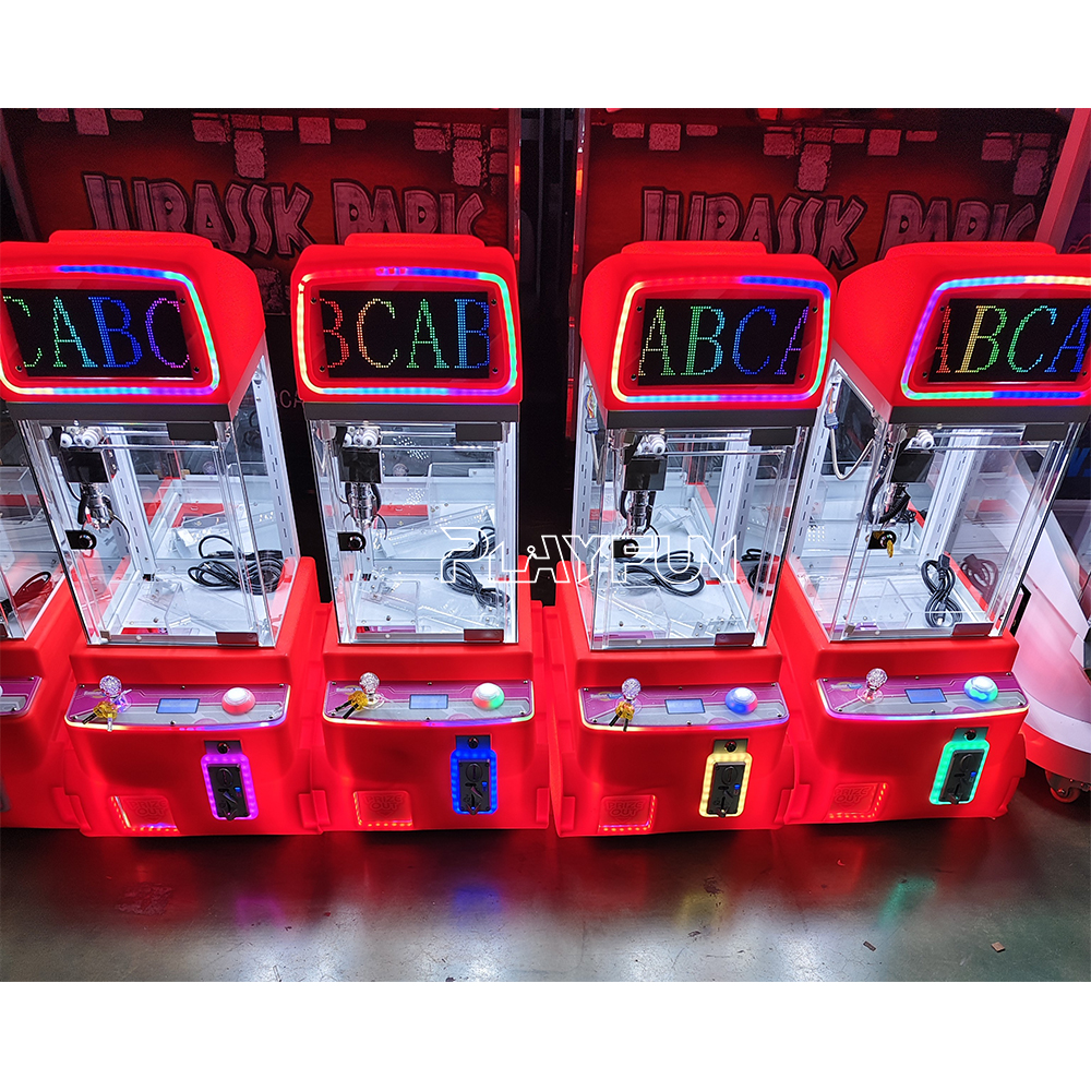 Playfun Tank Mini Claw Machine Coin Operated Arcade Game Kids Toy Gift Vending With LCD Screen Doll Crane Gift Machine