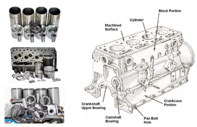 Dia 57mm Cylinder Liner Kit Marine Engine Spare Parts For Wechai / Cummins