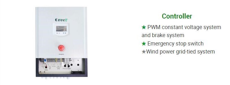 1KW 2KW 3 Phase Solar Wind Hybrid System Horizontal Wind Turbine Rooftop