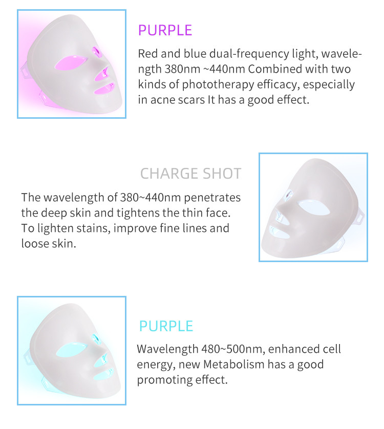 Led Therapy Mask 7 Color Light Face Mask Facial Beauty Equipment For Neck Skin Tightening