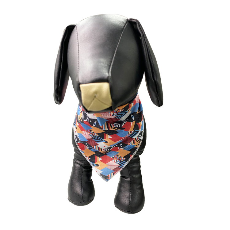 Custom Printed S M Size Plaid Dog Bandanas Wearable For All Seasons