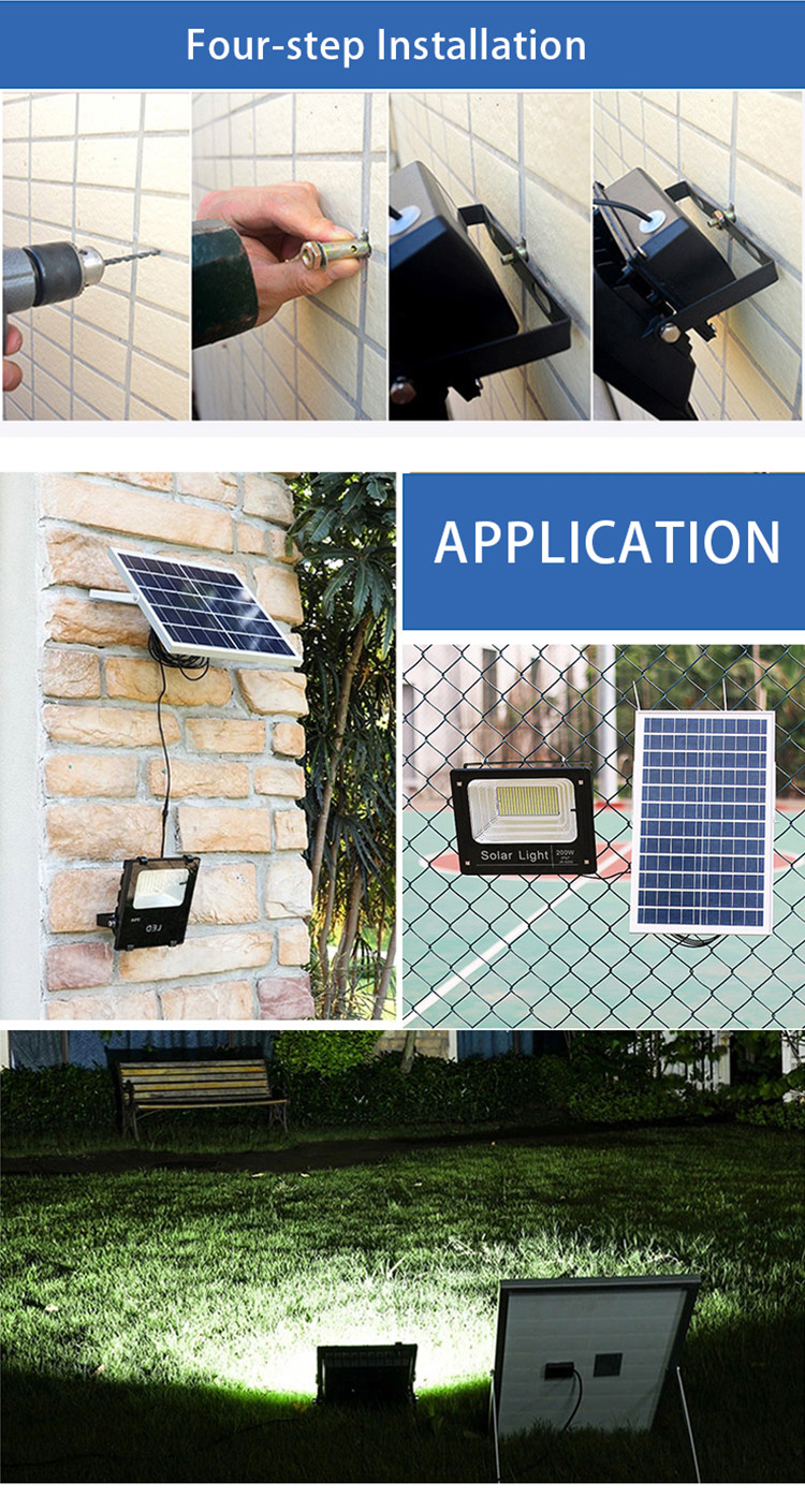 High Lumen Solar LED Floodlight Waterproof Outdoor LED Garden Solar Floodlight