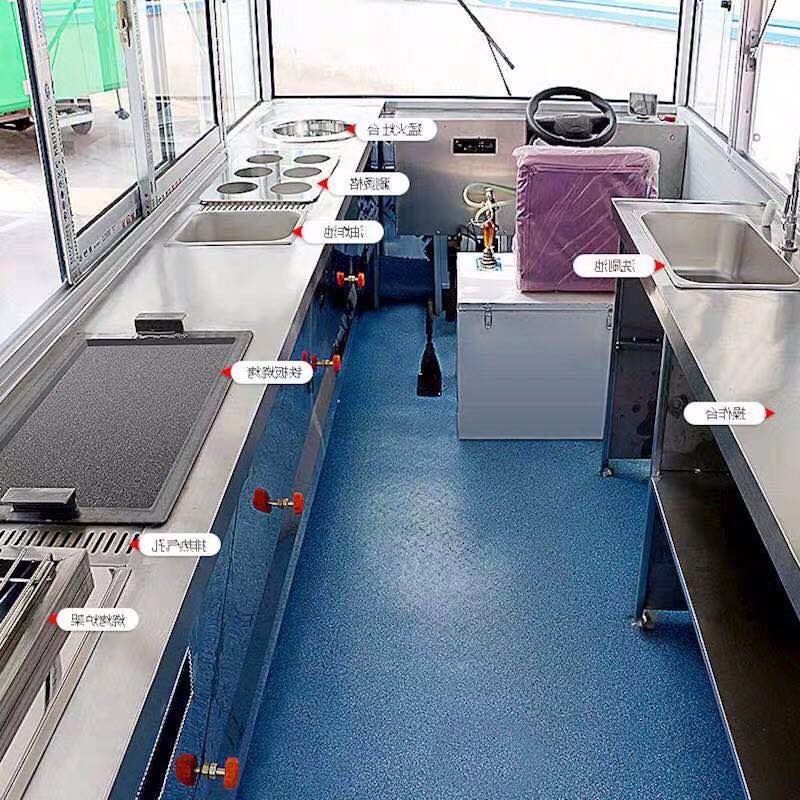 Customized Outdoor Fast Food Hygiene Standards Manufacture Bus Type Food Carts