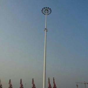 35m Galvanized Triangular Platform 5G WIFI Telecommunication Monopole