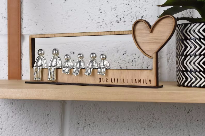 Personalised - Our Little Family | wooden Family Anniversary Gift - Choose Your Own Family Combination
