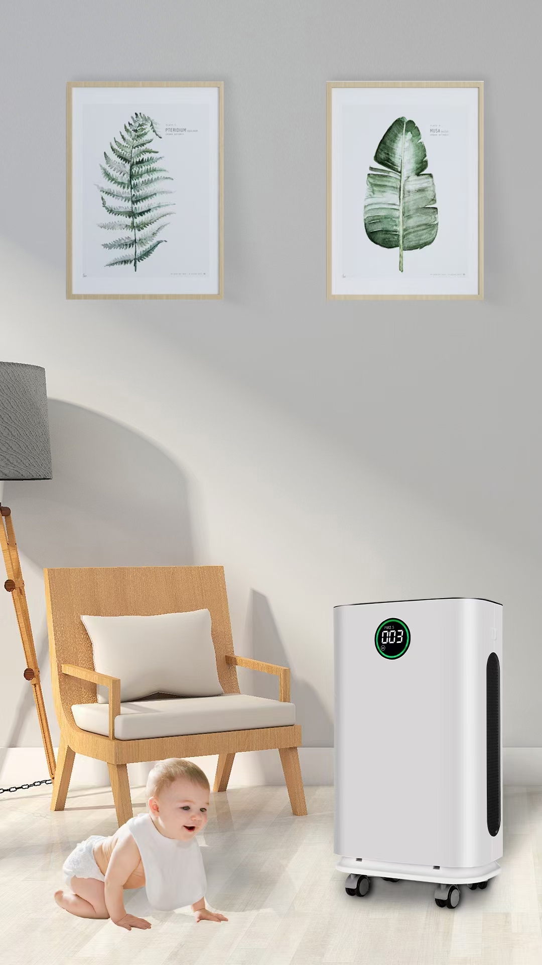 HOMEFISH Air Scent Diffuser UV Sterilization Anion Filter Air Purifier 550M3/H