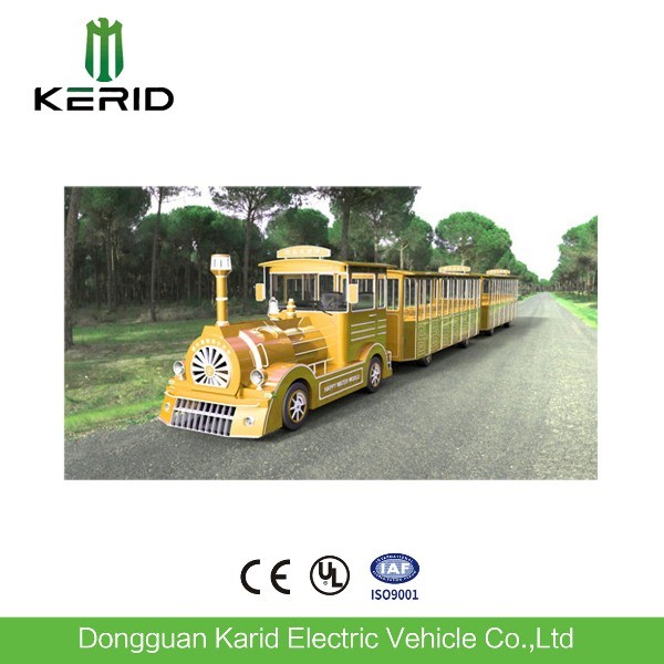 Zero Emission Amusement Park Electric Trains 42 Passengers 13.5KW Rated Power Motor