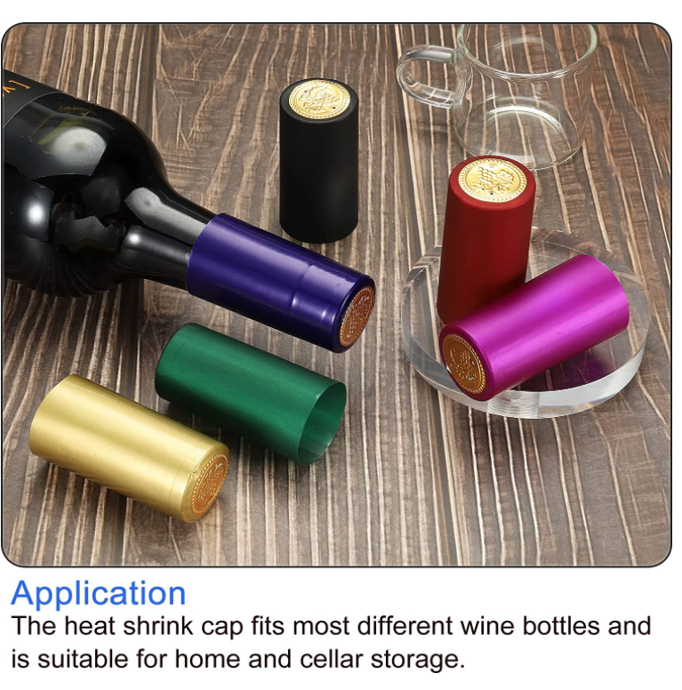 Healthy Lead Free Glass Heat Shrink Capsules Clear Top Caps For Wine Bottles