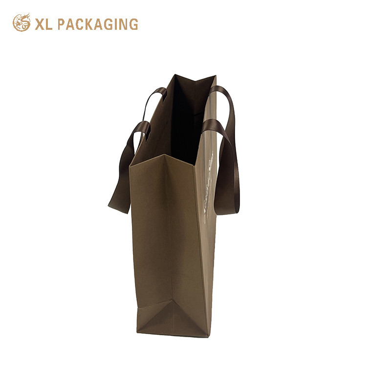 Custom Printed Laminated Brown Small Clothing Jewelry Shopping Gift Packaging Paper Bag Eco Friendly Features Box Type