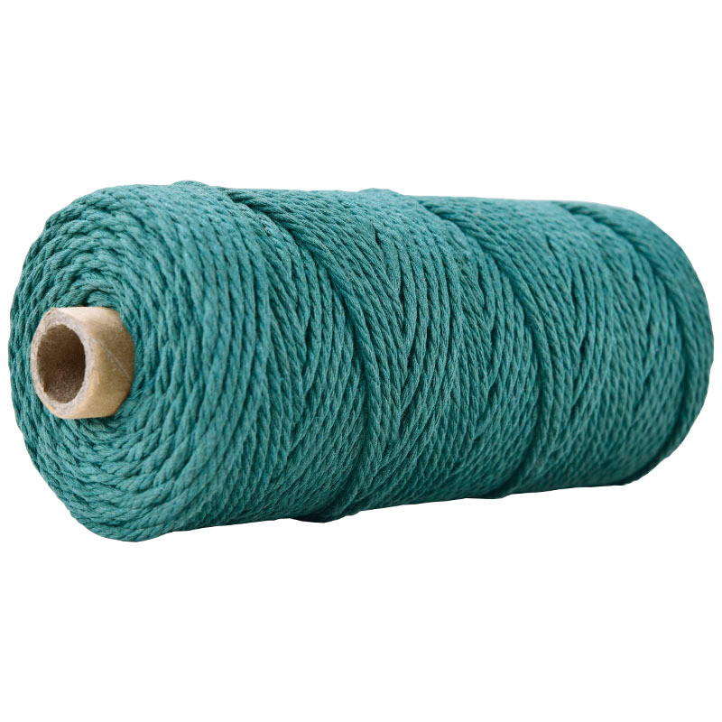 Green 3 Strand Twisted Nylon Rope 3mm Macrame Braided Cotton Rope