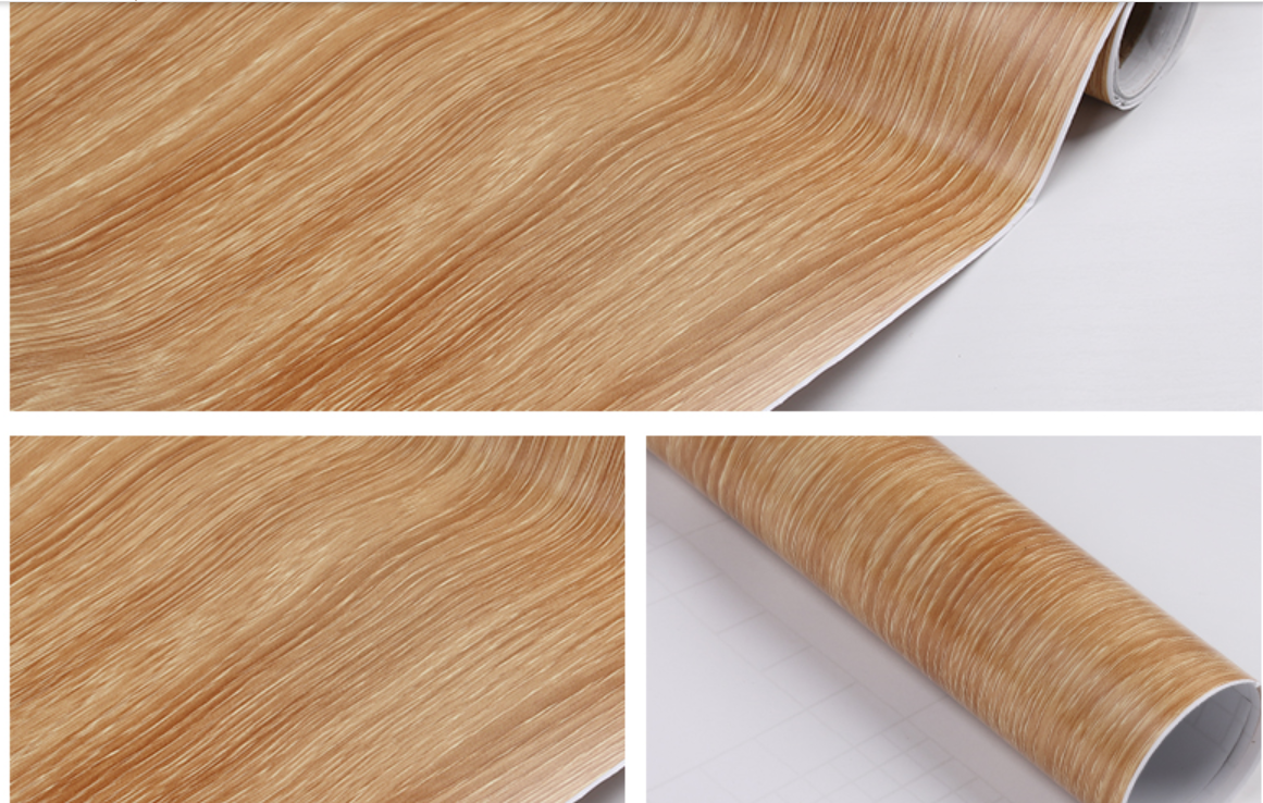Wood Grain Self-Adhesive PVC Vinyl Wall Panels Modern Style Wallpaper Contact Paper for Door Stickers