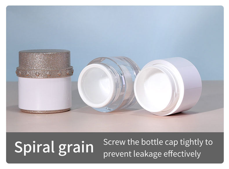 Plastic Cap Empty Lotion Skincare Container for Sunscreen Cream 30G 50G Lady Cosmetics Face Cream Bottles and Jars