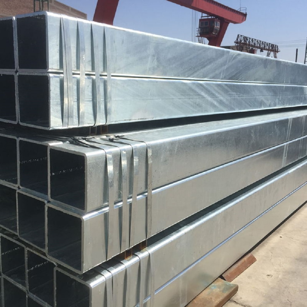 Pre Galvanized Square Steel Tube Light Zinc Coating 40-120g
