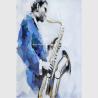 Buy cheap Framed Modern Art Oil Painting Decorative Saxophone Instrument For Home Interior from wholesalers