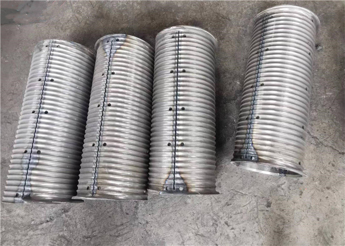 Plug Welded Crane Q355B Lebus Grooved Drum Sleeves Cut In Half With Flame