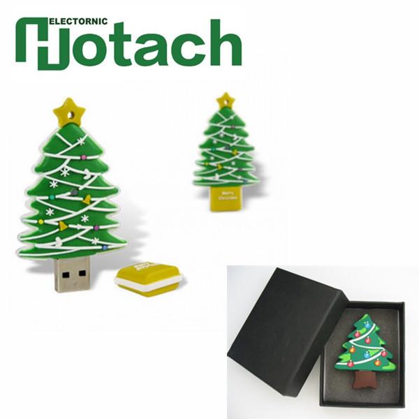 Christmas USB Stick Gift Cartoon USB Flash Pen Drive PVC / Metal / Silica Gel