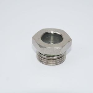 Polished Finish Hermetic Sight Glass with Threaded Connection and PTFE Seal