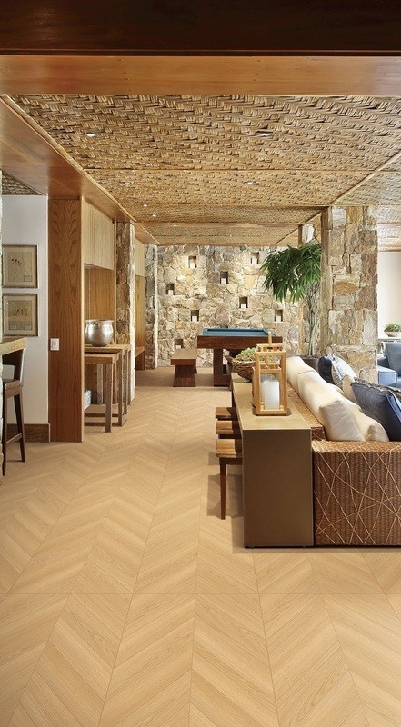 Antibacterial 120x60cm Wooden Porcelain Tiles And Moisture-Proof Tile For Dining Room