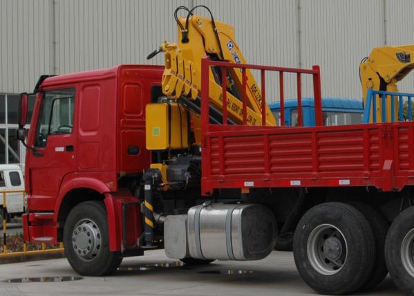 Mobile Commercial 6.3T Knuckle Boom Truck Mounted Crane with hydraulic arms For