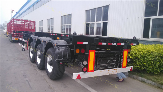 Two Axle 8 Tires 30 Ton 40 Feet Chassis Container Trailer Skeletal Semi Trailer