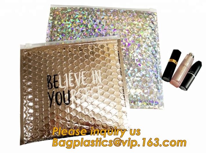 Custom Bubble Zip lockkk Packaging Bag Slider Padded Bag,Anti Shock Plastic PE Material Mailer Zip Lock Padded Bag /Slider