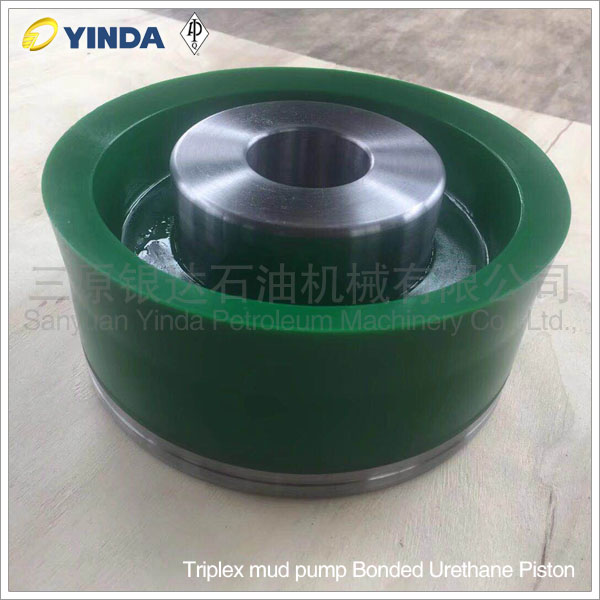 Triplex mud pump Bonded Urethane Piston with PU rubber, API-7K Certified Factory, Bonded Urethane Piston