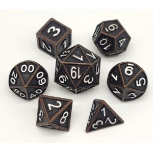  Bulk Metal Classic RPG Dice Set Portable Multipurpose Durable Manufactures