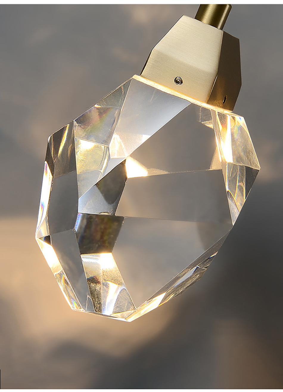 Modern diamond crystal pendant lights living dining room bedroom kitchen indoor lighting(WH-NC-44)