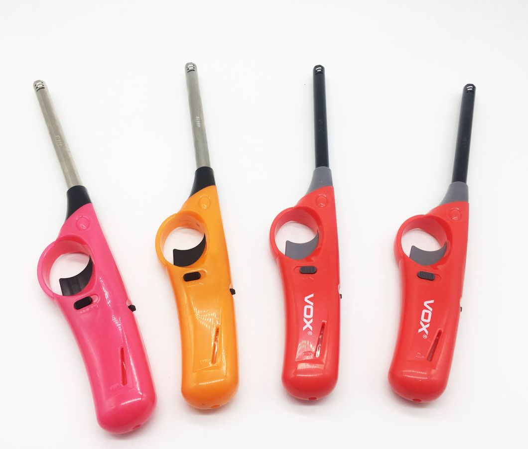 Dy-B006 Competitive Discount Refillable Kitchen Gas BBQ Lighter with Ignition Switch on The Handle
