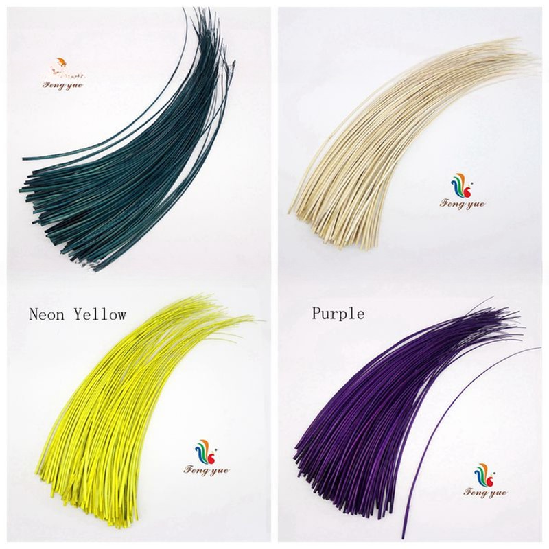Millinery Supplies Ostrich Feather Quill with Dyed Pattern 50-55cm