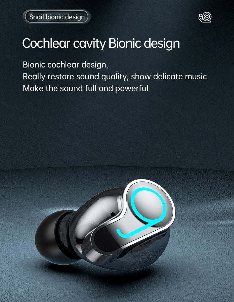 800mAh Wireless Gaming Earbuds IPX7 Micro USB Support Binaural Mode