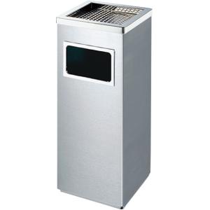 CE Indoor Square 10l SS Trash Can With Ashtray Lid