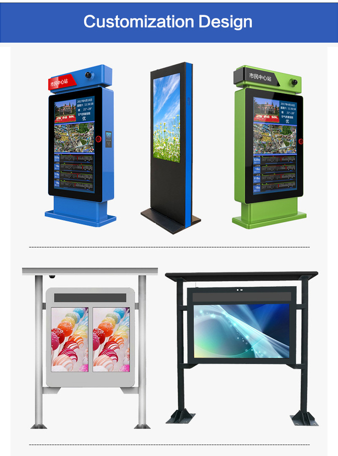 65inch Brightness 16.7M Color IP65 Waterproof Outdoor Digital Signage