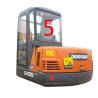 Buy cheap White Excavator Cab Glass DAEWOO DH55 Back Side Position NO.5 from wholesalers
