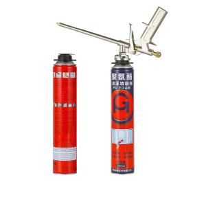 SGS Standard Fireproof Polyurethane Foam For Construction Glass With Gun And Straw Type
