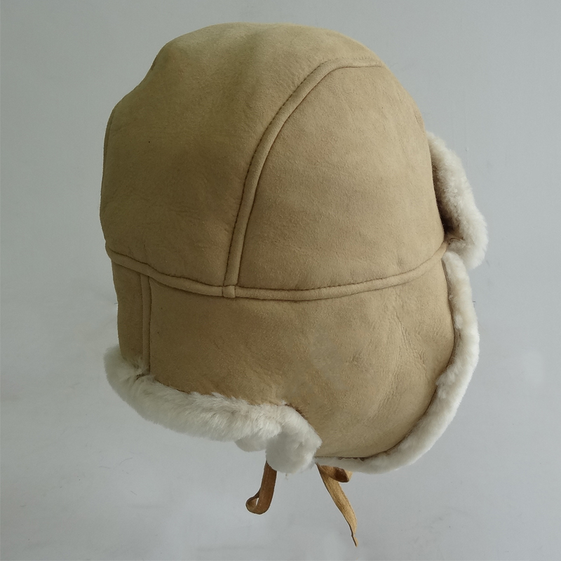 The queen of quality warm sheepskin trapper korean winter hat