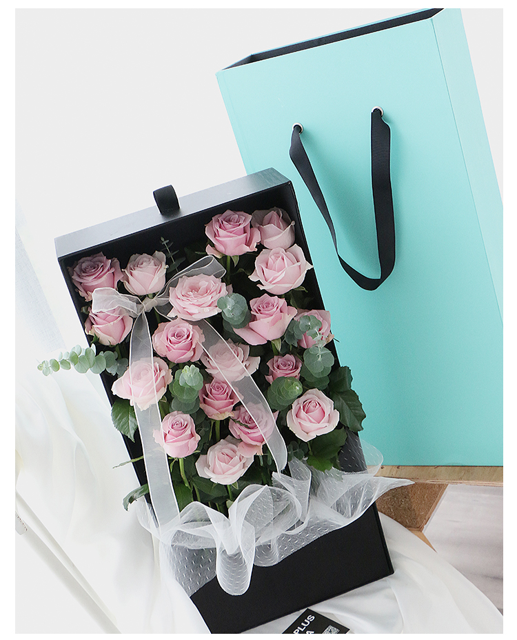 Rectangle Gift Florist Cardboard Boxes Paperboard Carton Rose Packaging Display