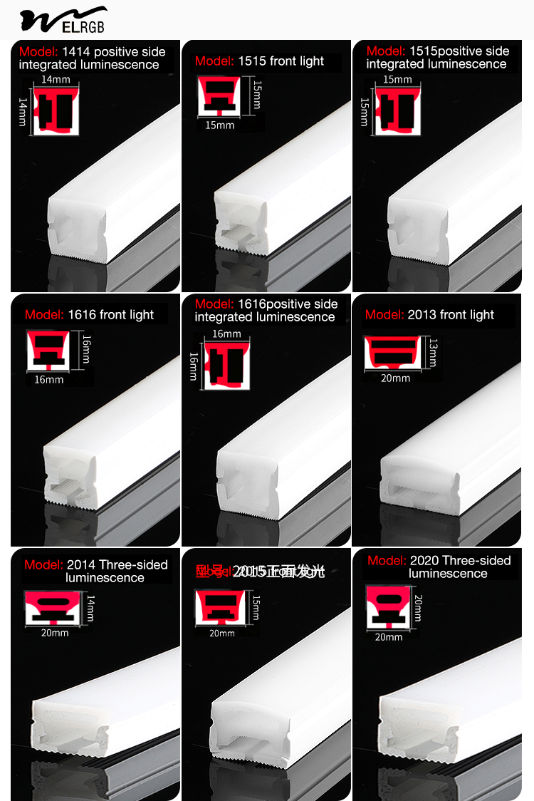Embedded Silicone Sleeve Neon Led Strip 12V 24V Led Strip Dimmable