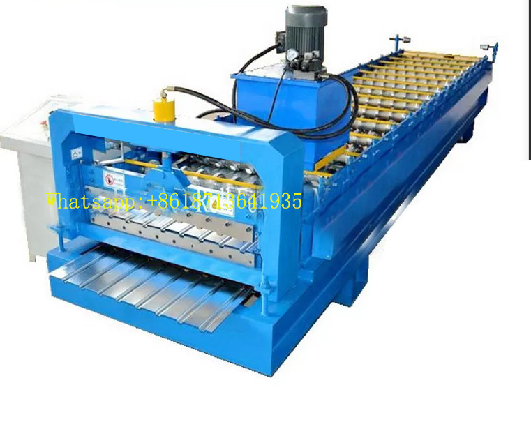 Trapezoidal Roof 1250mm Wall Panel Roll Forming Machine Galvanized Steel