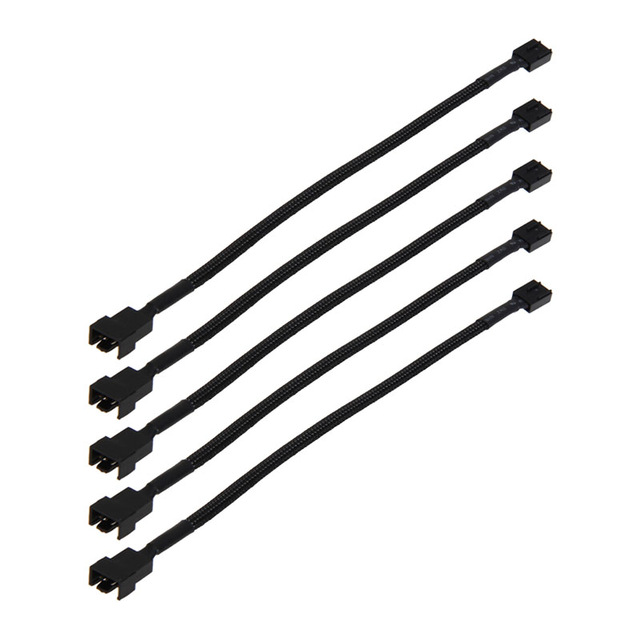 Fan female to Fan Female cable extension 60cm long Blac k colour.