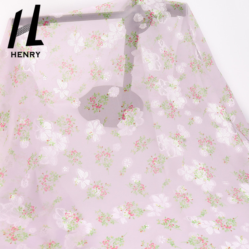 Textile Soft Floral Chiffon Printed Fabric For Garment Light Weight