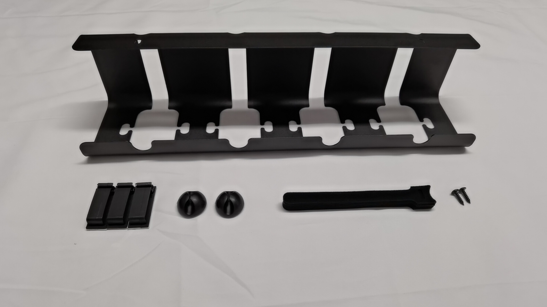 Metal Cast Iron Under Desk Cable Management Tray Pack of 2 for Neat Cord Storage