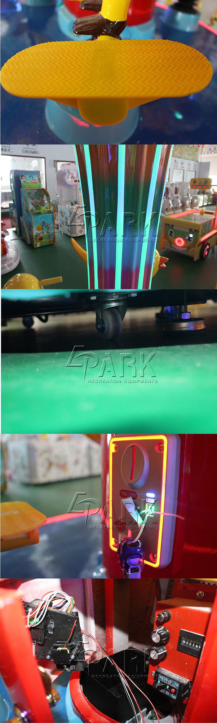 Birds Style Carousel Kiddie Ride / Coin Operated Merry Go Round Swing Machine