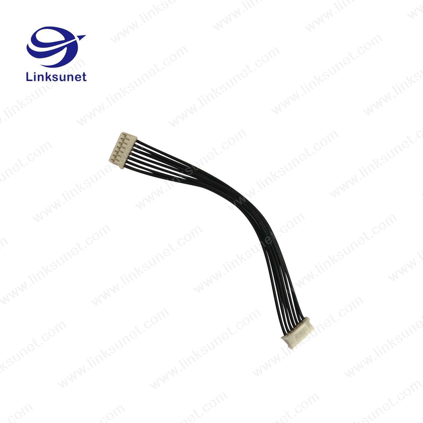 PH 7pin 2.0mm Natural jst connectors and 24AWG black PVC cable wire harness