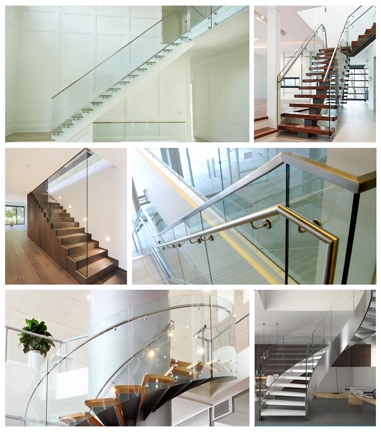 Indoor Outdoor 10mm Thick Frameless Glass Balcony Aluminum Balustrade