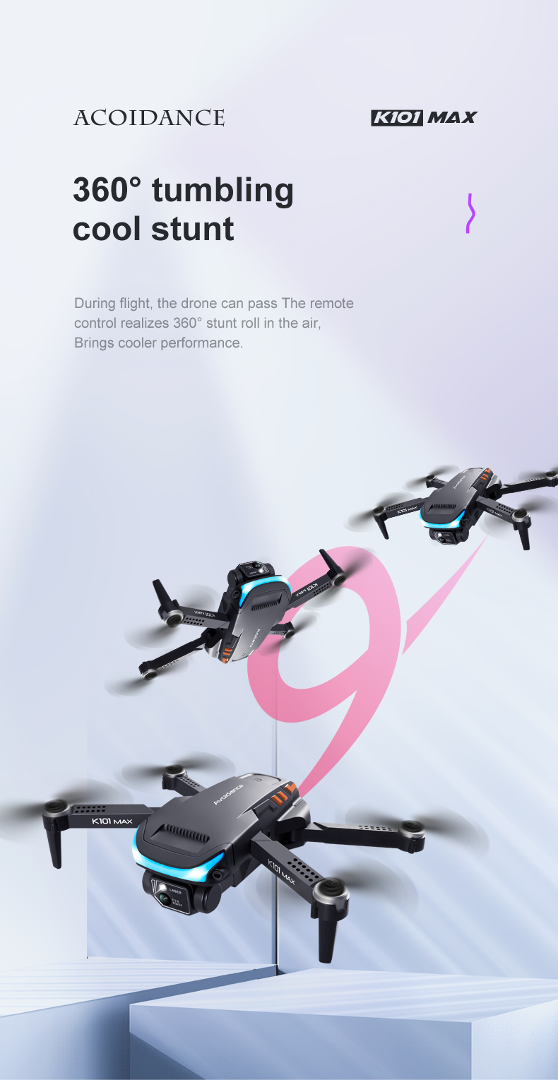 Long Distance Gps Drone Wifi Obstacle Avoidance Drone Toys For Kids Charging time 1 hour K101 Max Drone With Camera 4k